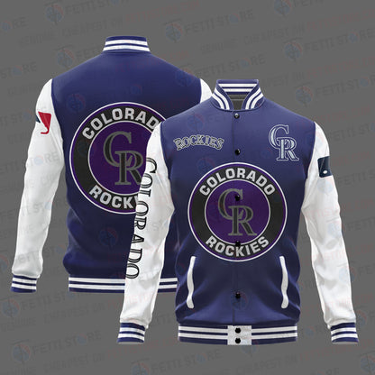 Colorado Rockies Major League Baseball AOP Varsity Jacket STM - All-Over-Printed Jacket