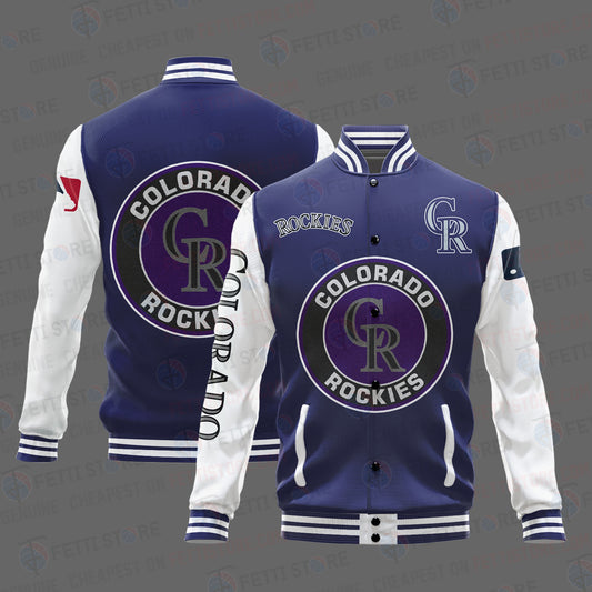 Colorado Rockies Major League Baseball AOP Varsity Jacket STM - All-Over-Printed Jacket