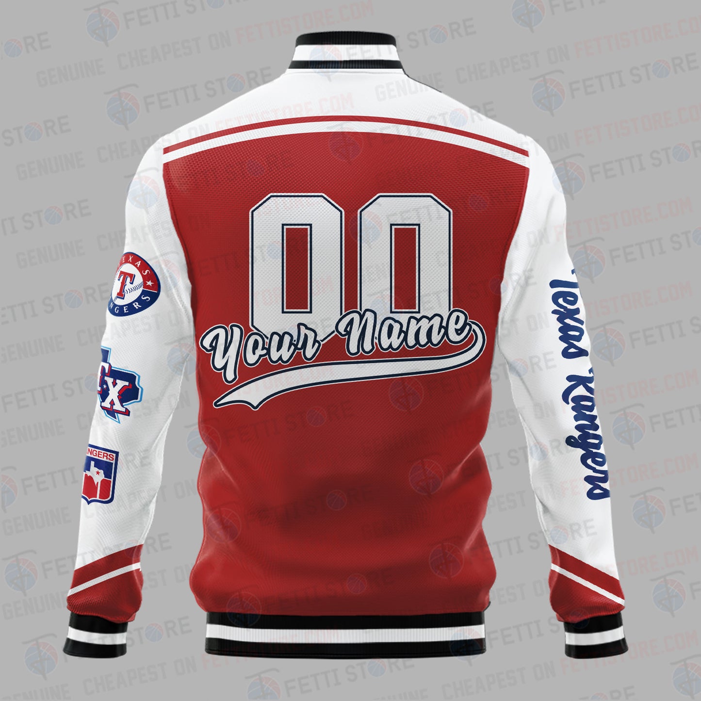 Texas Rangers Major League Baseball AOP Varsity Jacket SH1 V2 - All-Over-Printed Jacket