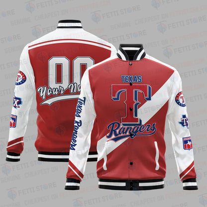 Texas Rangers Major League Baseball AOP Varsity Jacket SH1 V2 - All-Over-Printed Jacket