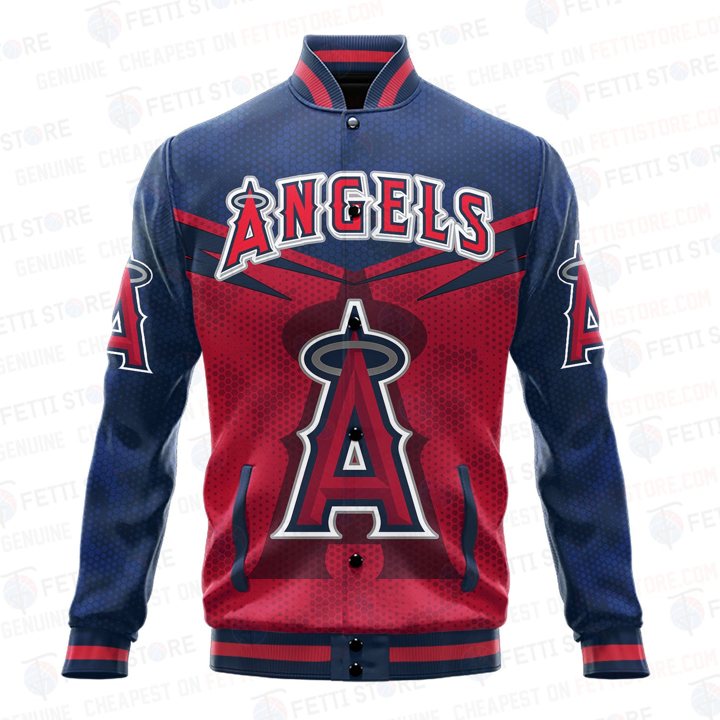 Los Angeles Angels - Major League Baseball AOP Varsity Jacket V7 - All-Over-Printed Jacket