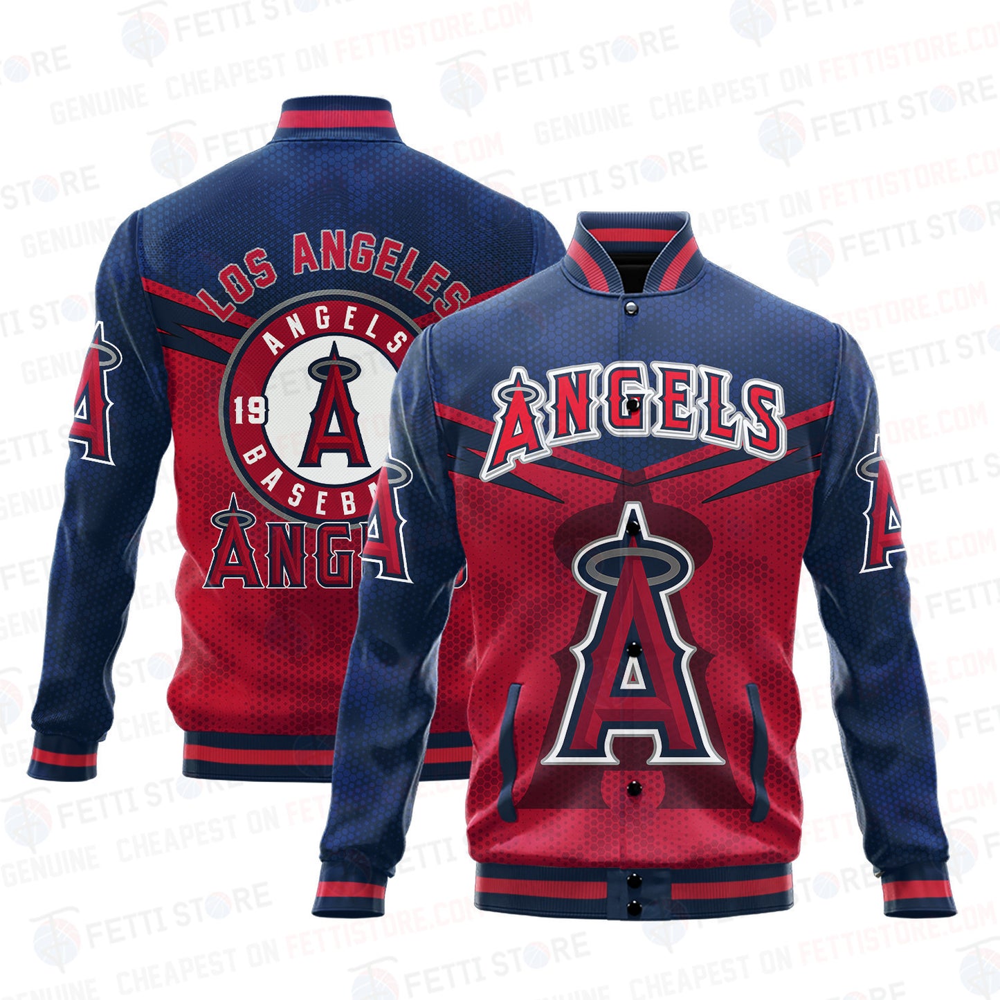 Los Angeles Angels - Major League Baseball AOP Varsity Jacket V7 - All-Over-Printed Jacket