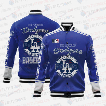 Los Angeles Dodgers - Major League Baseball AOP Varsity Jacket V5 - All-Over-Printed Jacket
