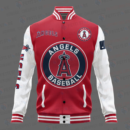 Los Angeles Angels Major League Baseball AOP Varsity Jacket STM - All-Over-Printed Jacket