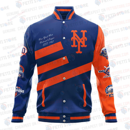 New York Mets American League Baseball Varsity Jacket SH1 - All-Over-Printed Jacket