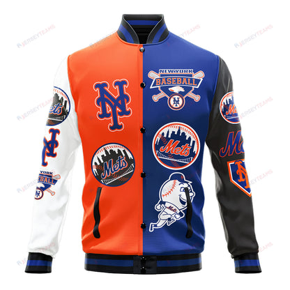 New York Mets Major League Baseball Varsity Jacket STM V3 - All-Over-Printed Jacket