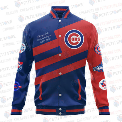 Chicago Cubs American League Baseball Varsity Jacket SH1 - All-Over-Printed Jacket