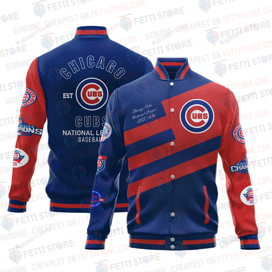 Chicago Cubs American League Baseball Varsity Jacket SH1 - All-Over-Printed Jacket
