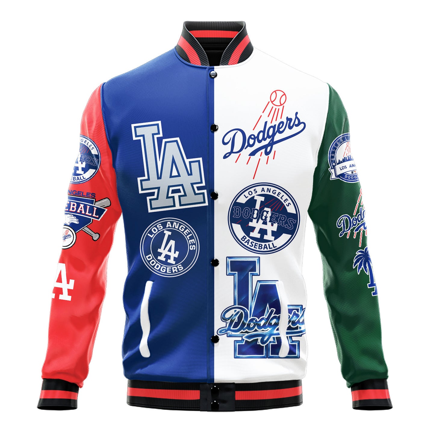 Los Angeles Dodgers Major League Baseball Varsity Jacket STM V3 - All-Over-Printed Jacket