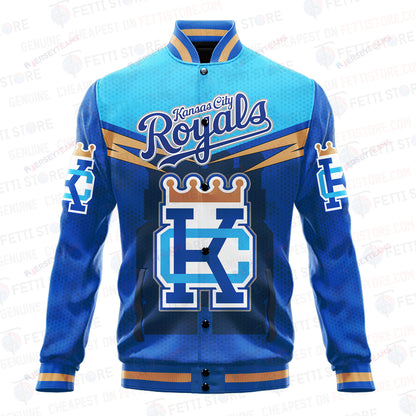 Kansas City Royals - Major League Baseball AOP Varsity Jacket V7 - All-Over-Printed Jacket