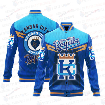 Kansas City Royals - Major League Baseball AOP Varsity Jacket V7 - All-Over-Printed Jacket