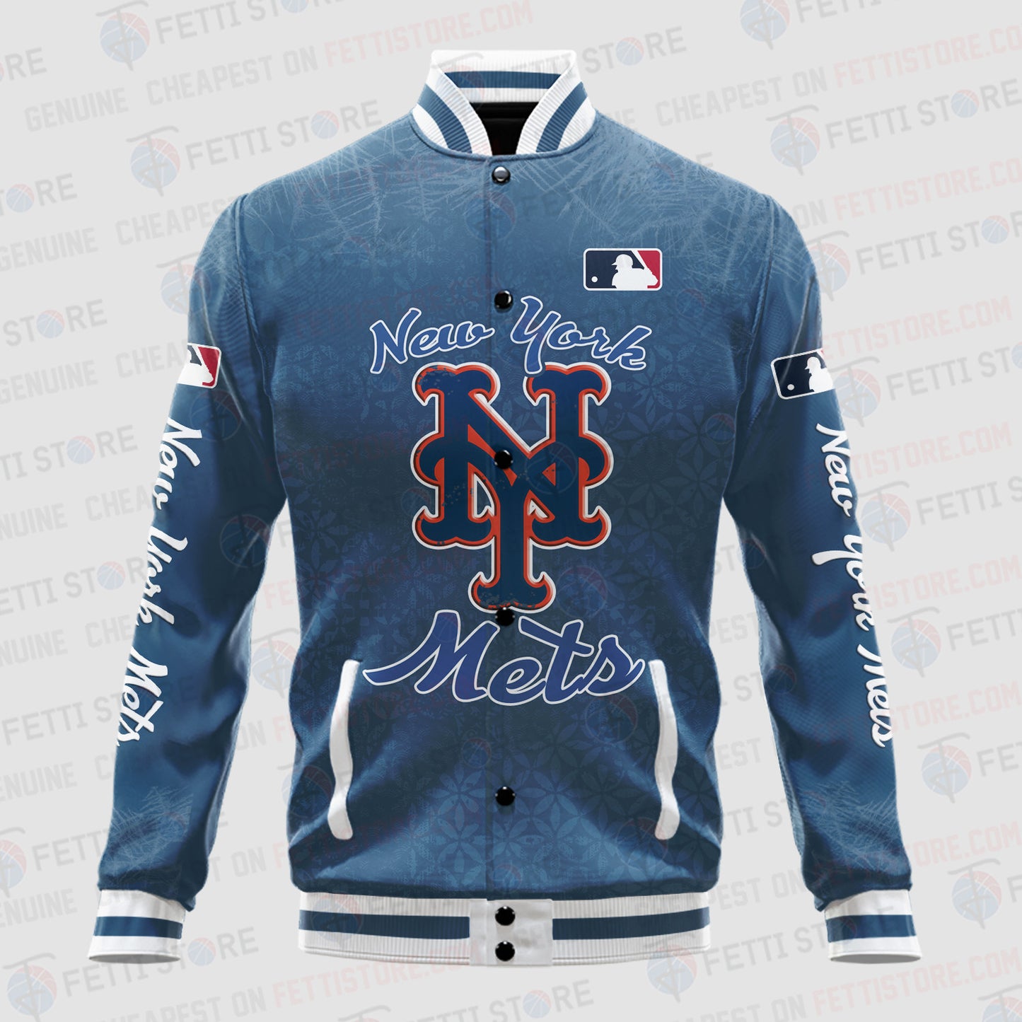 New York Mets - Major League Baseball AOP Varsity Jacket V8 - All-Over-Printed Jacket