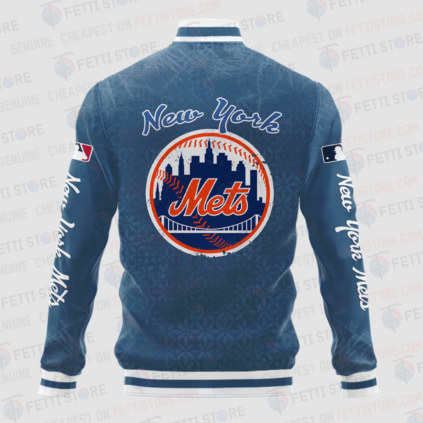 New York Mets - Major League Baseball AOP Varsity Jacket V8 - All-Over-Printed Jacket