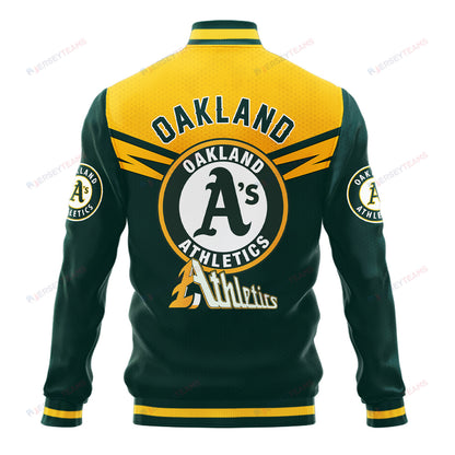 Oakland Athletics - Major League Baseball AOP Varsity Jacket V7 - All-Over-Printed Jacket