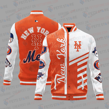 New York Mets American League Baseball Varsity Jacket SH1 V1 - All-Over-Printed Jacket