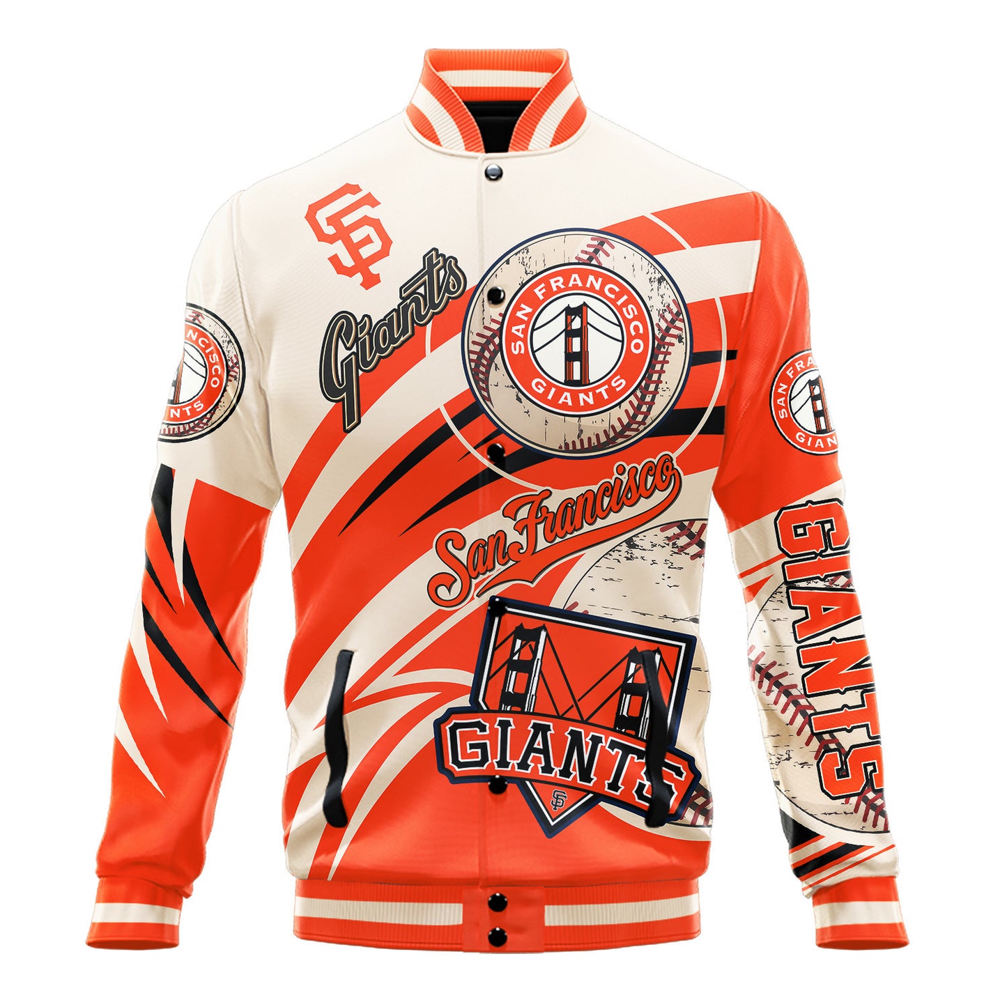San Francisco Giants - Major League Baseball AOP Varsity Jacket V9 - All-Over-Printed Jacket
