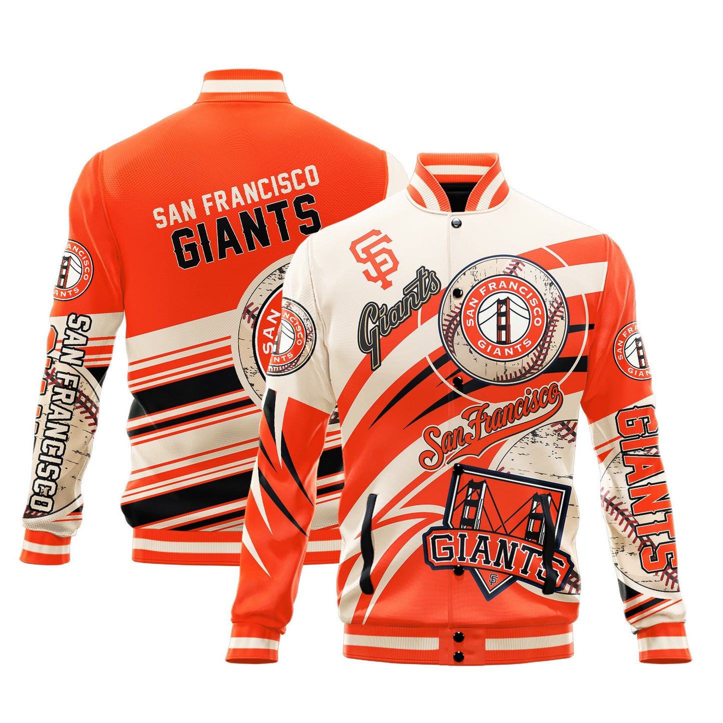 San Francisco Giants - Major League Baseball AOP Varsity Jacket V9 - All-Over-Printed Jacket