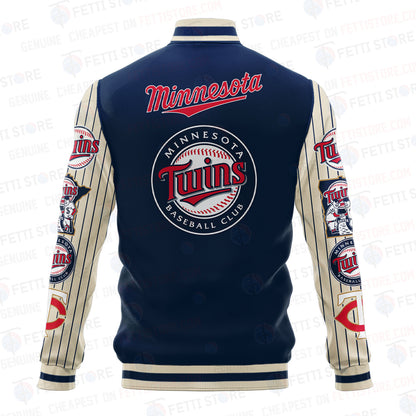 Minnesota Twins - Major League Baseball AOP Varsity Jacket V6 - All-Over-Printed Jacket
