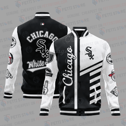 Chicago White Sox American League Baseball Varsity Jacket SH1 V1 - All-Over-Printed Jacket
