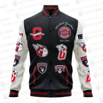 Cleveland Guardians - Major League Baseball AOP Varsity Jacket V2 - All-Over-Printed Jacket