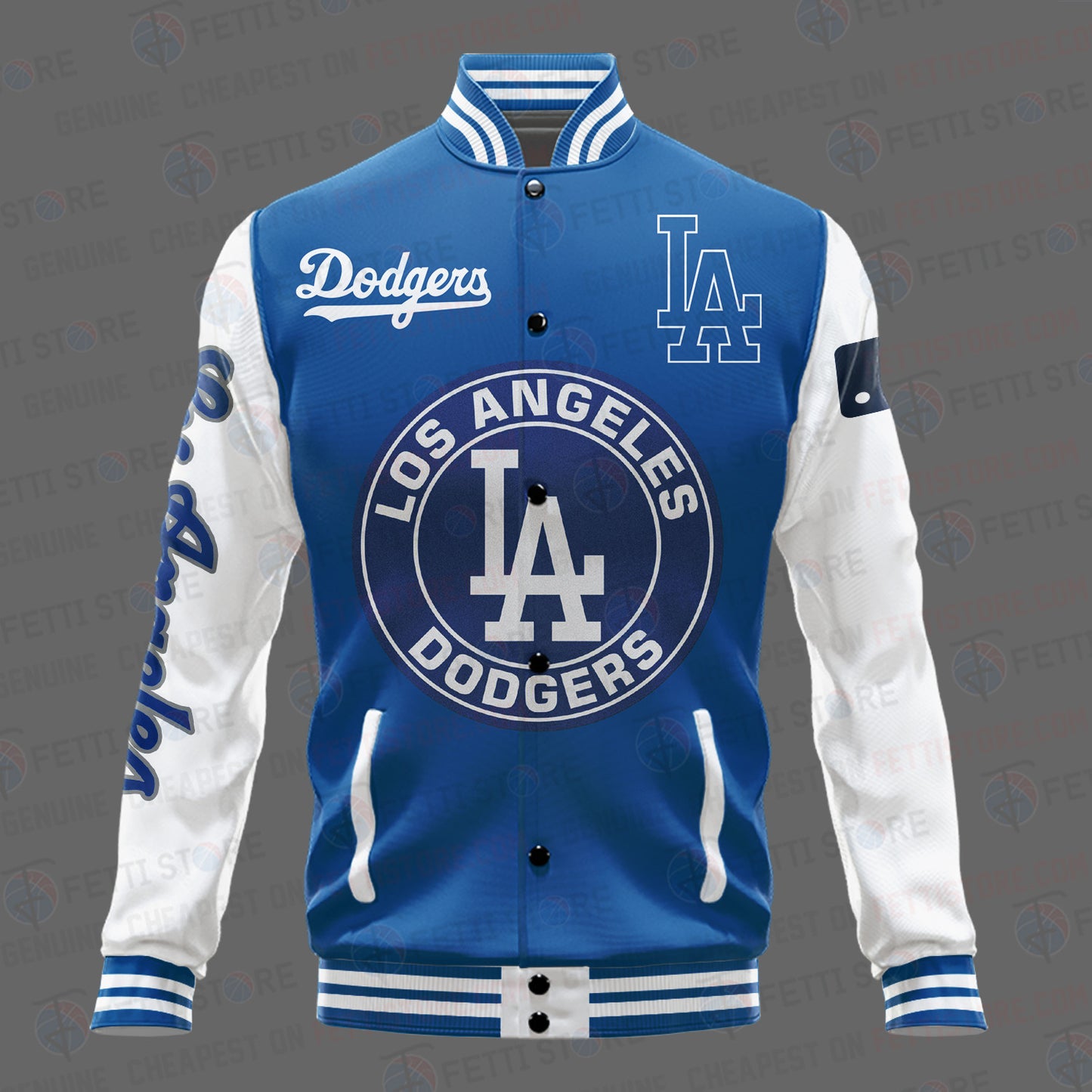 Los Angeles Dodgers Major League Baseball AOP Varsity Jacket STM - All-Over-Printed Jacket