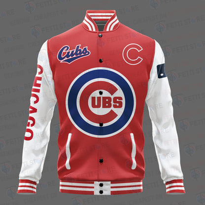 Chicago Cubs Major League Baseball AOP Varsity Jacket STM - All-Over-Printed Jacket