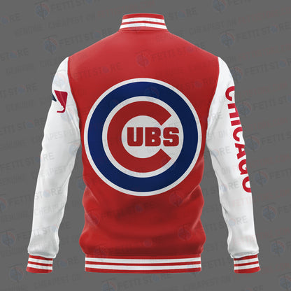 Chicago Cubs Major League Baseball AOP Varsity Jacket STM - All-Over-Printed Jacket