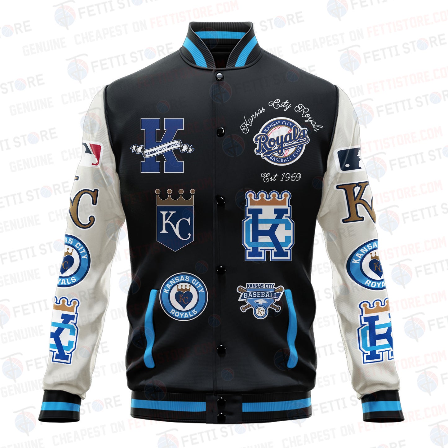 Kansas City Royals - Major League Baseball AOP Varsity Jacket V2 - All-Over-Printed Jacket