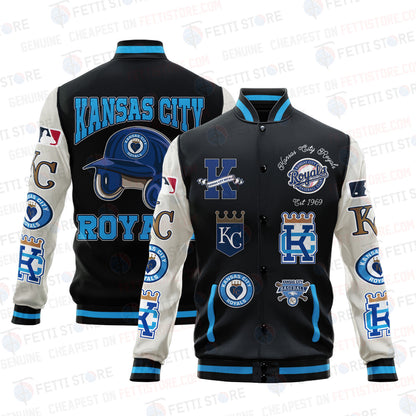 Kansas City Royals - Major League Baseball AOP Varsity Jacket V2 - All-Over-Printed Jacket