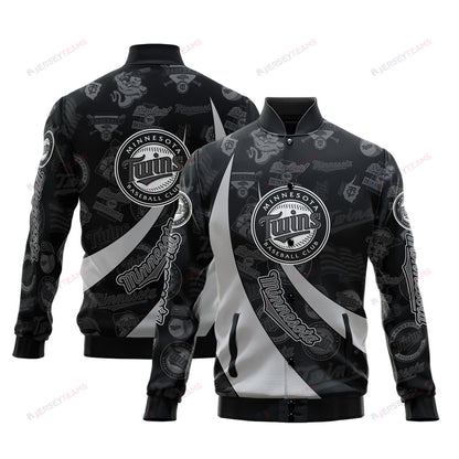 Minnesota Twins - Major League Baseball AOP Varsity Jacket V3 - All-Over-Printed Jacket