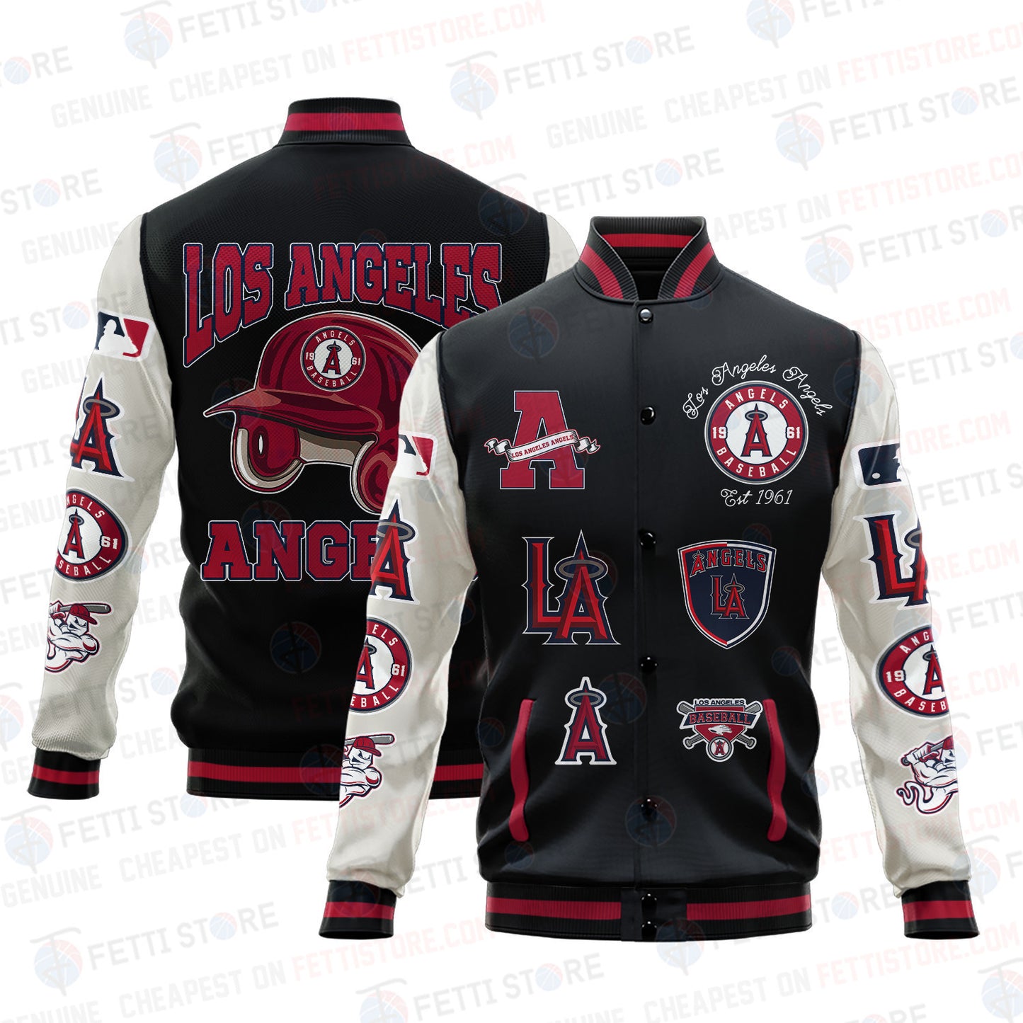 Los Angeles Angels - Major League Baseball AOP Varsity Jacket V2 - All-Over-Printed Jacket