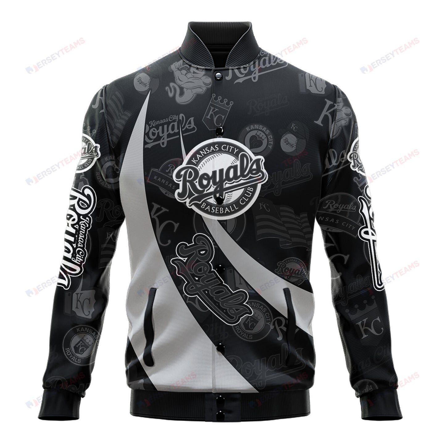 Kansas City Royals - Major League Baseball AOP Varsity Jacket V3 - All-Over-Printed Jacket