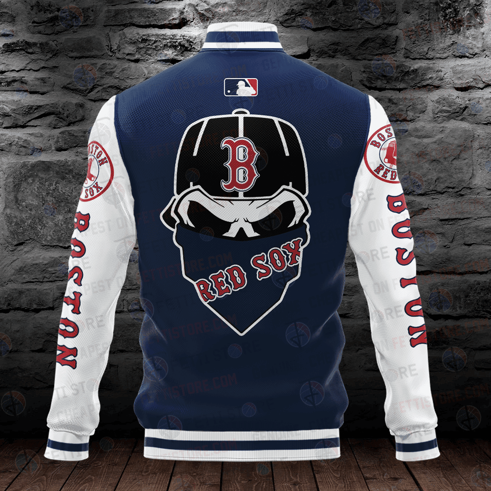 Boston Red Sox Major League Baseball AOP Varsity Jacket - All-Over-Printed Jacket
