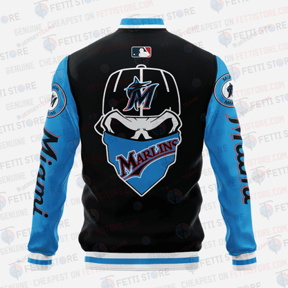 Miami Marlins Major League Baseball AOP Varsity Jacket - All-Over-Printed Jacket