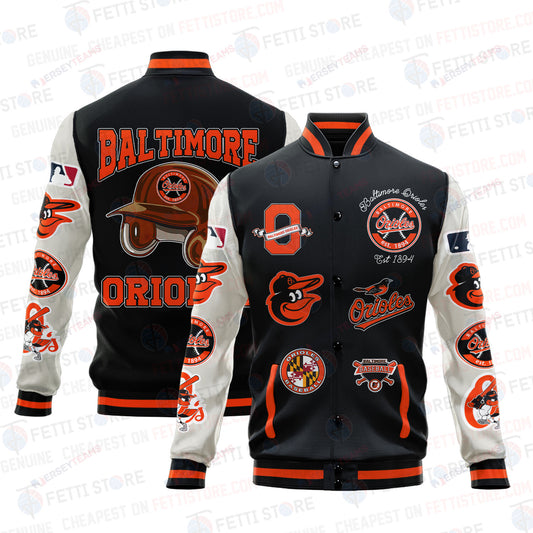 Baltimore Orioles - Major League Baseball AOP Varsity Jacket V2 - All-Over-Printed Jacket