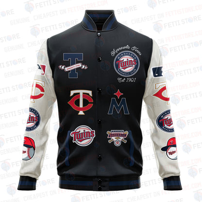 Minnesota Twins - Major League Baseball AOP Varsity Jacket V2 - All-Over-Printed Jacket
