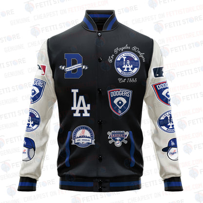 Los Angeles Dodgers - Major League Baseball AOP Varsity Jacket V2 - All-Over-Printed Jacket