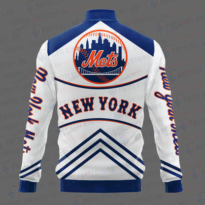 New York Mets - Major League Baseball AOP Varsity Jacket V4 - All-Over-Printed Jacket