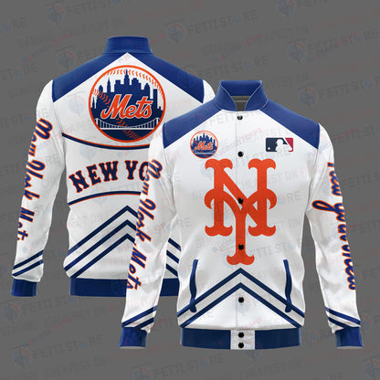 New York Mets - Major League Baseball AOP Varsity Jacket V4 - All-Over-Printed Jacket