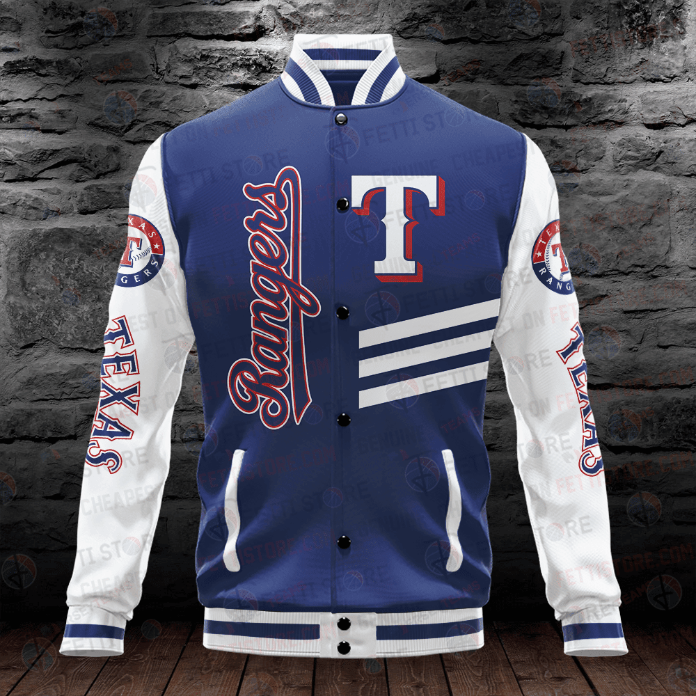 Texas Rangers Major League Baseball AOP Varsity Jacket - All-Over-Printed Jacket