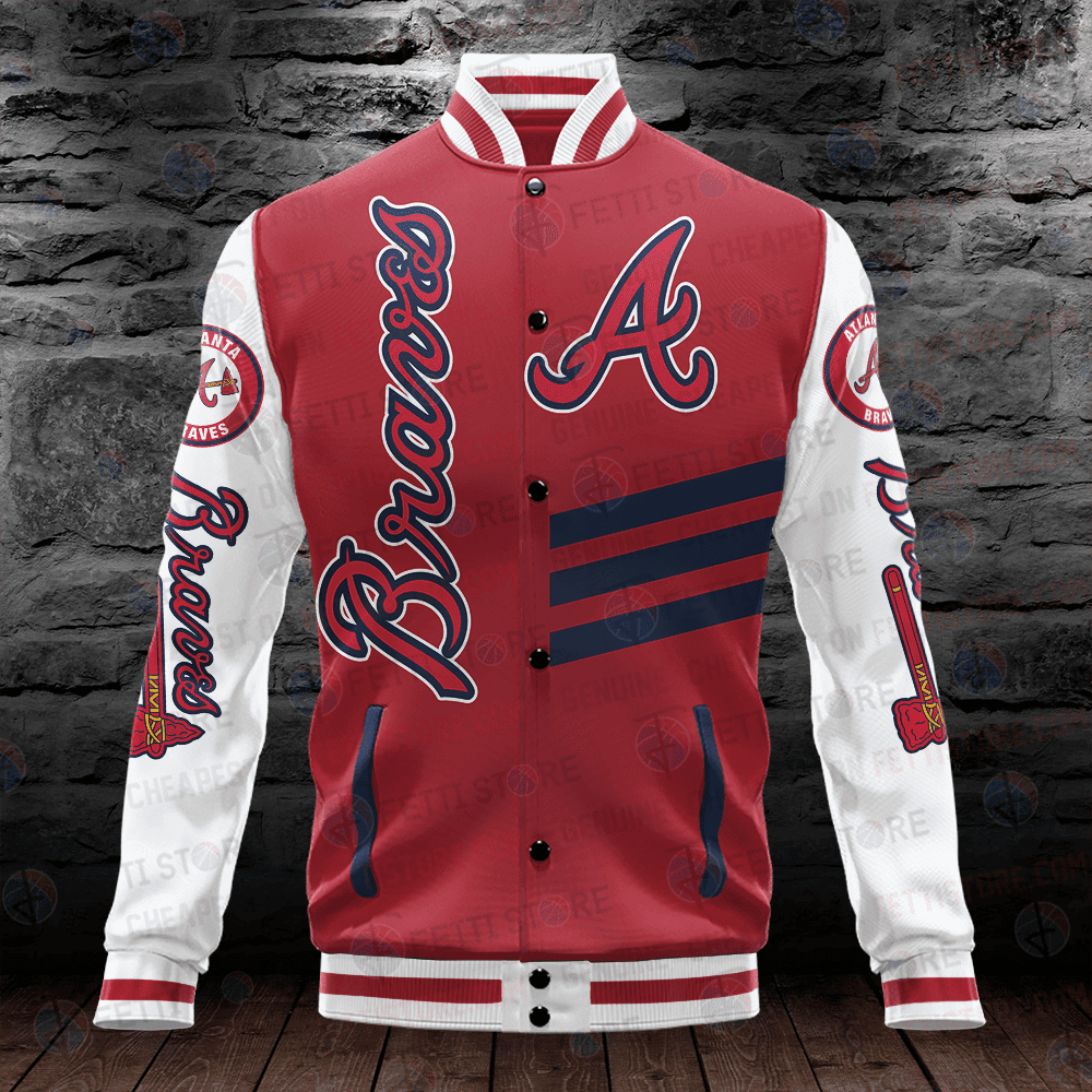 Atlanta Braves Major League Baseball AOP Varsity Jacket - All-Over-Printed Jacket