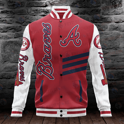 Atlanta Braves Major League Baseball AOP Varsity Jacket - All-Over-Printed Jacket