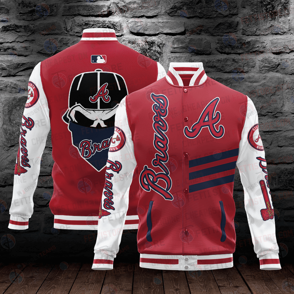 Atlanta Braves Major League Baseball AOP Varsity Jacket - All-Over-Printed Jacket