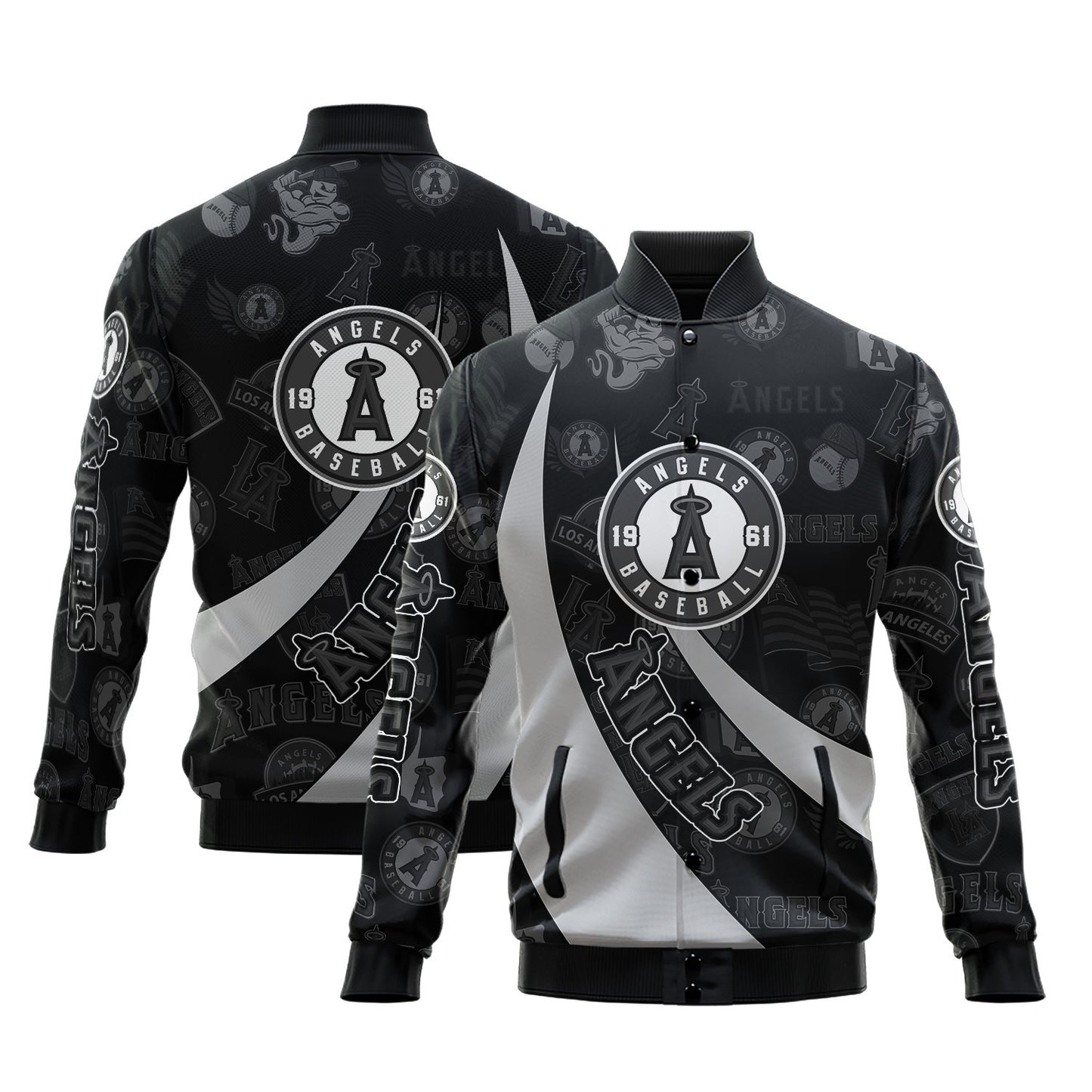 Los Angeles Angels - Major League Baseball AOP Varsity Jacket V3 - All-Over-Printed Jacket