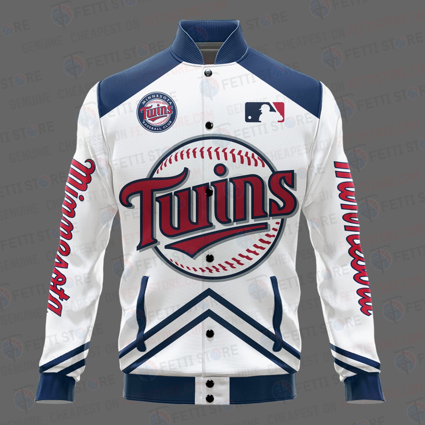 Minnesota Twins - Major League Baseball AOP Varsity Jacket V4 - All-Over-Printed Jacket