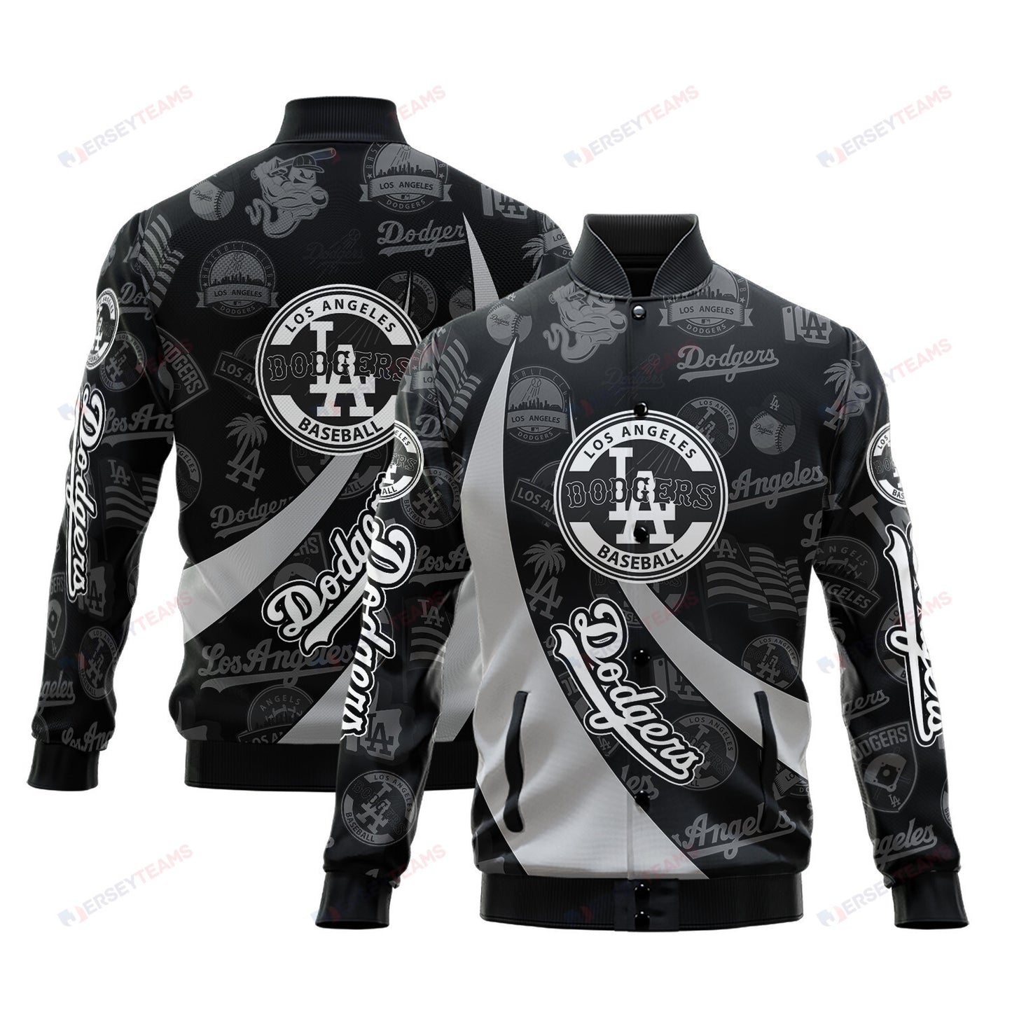 Los Angeles Dodgers - Major League Baseball AOP Varsity Jacket V3 - All-Over-Printed Jacket