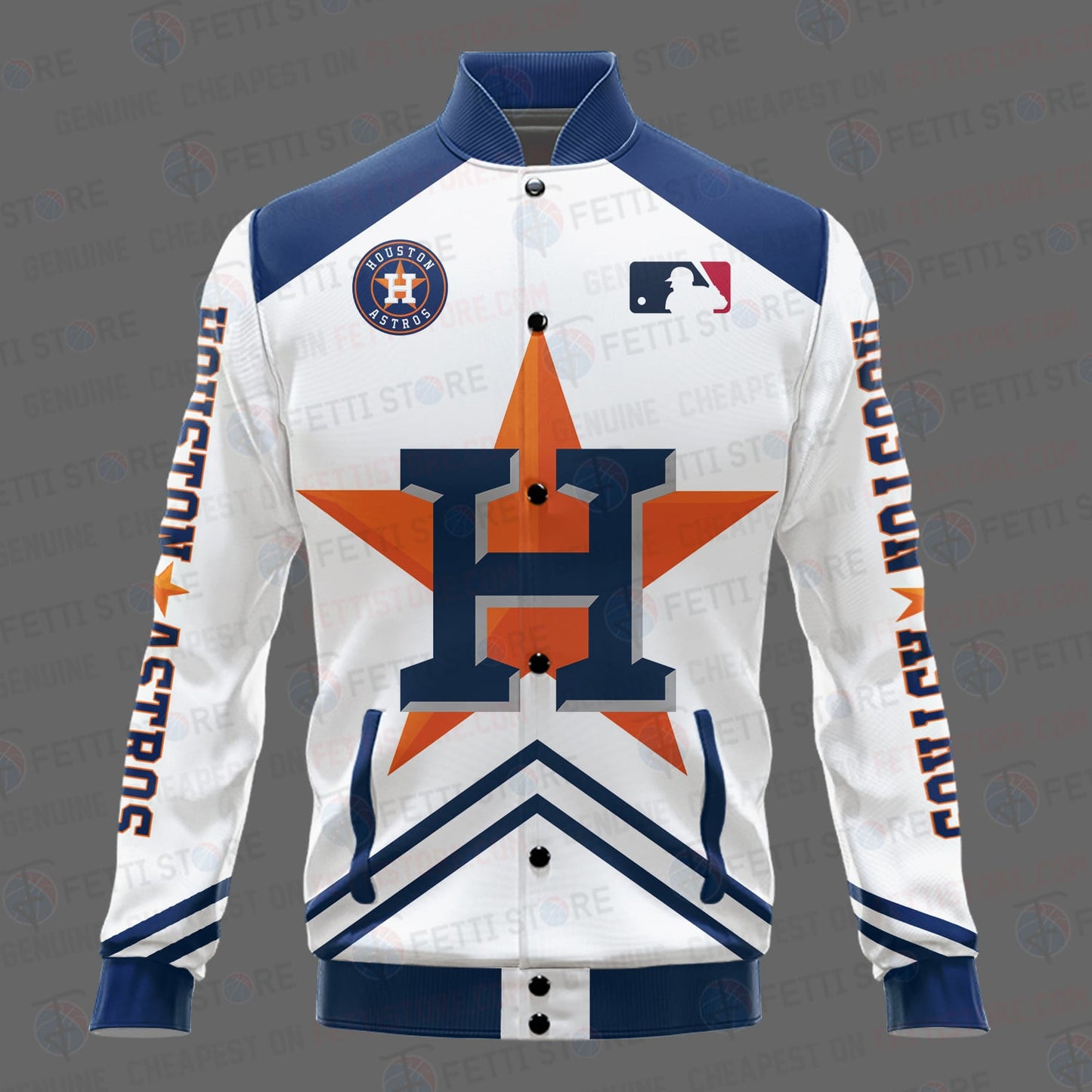 Houston Astros - Major League Baseball AOP Varsity Jacket V4 - All-Over-Printed Jacket