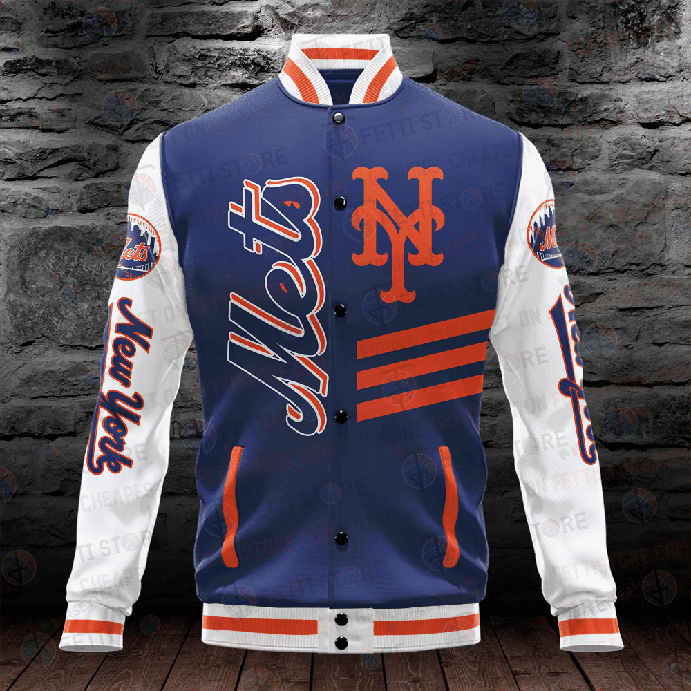 New York Mets Major League Baseball AOP Varsity Jacket - All-Over-Printed Jacket