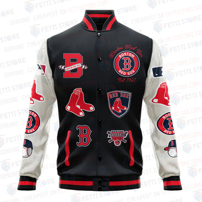 Boston Red Sox - Major League Baseball AOP Varsity Jacket V2 - All-Over-Printed Jacket