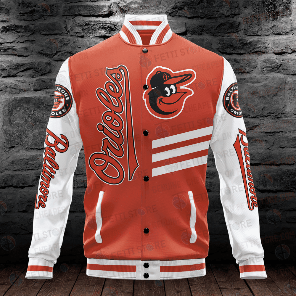 Baltimore Orioles Major League Baseball AOP Varsity Jacket - All-Over-Printed Jacket